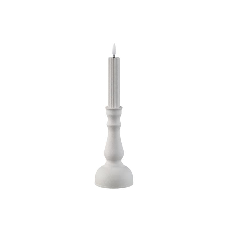 PTMD - Led Candleholder White metal candle A L