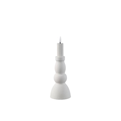 PTMD - Led Candleholder White metal candle C S