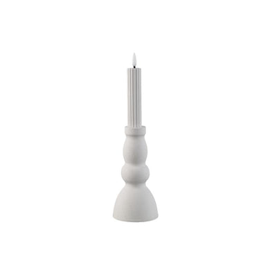 PTMD - Led Candleholder White metal candle C L