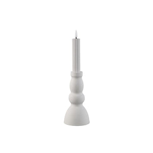 PTMD - Led Candleholder White metal candle C L