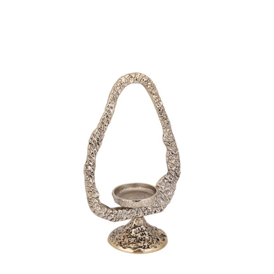 PTMD - Yindee Ant Gold casted alu oval candle holder S
