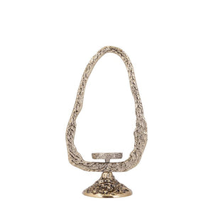 PTMD - Yindee Ant Gold casted alu oval candle holder S
