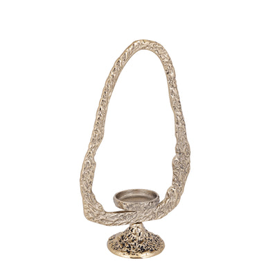 PTMD - Yindee Ant Gold casted alu oval candle holder L