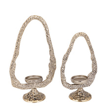 Afbeelding in Gallery-weergave laden, PTMD - Yindee Ant Gold casted alu oval candle holder L