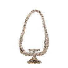 Afbeelding in Gallery-weergave laden, PTMD - Yindee Ant Gold casted alu oval candle holder L