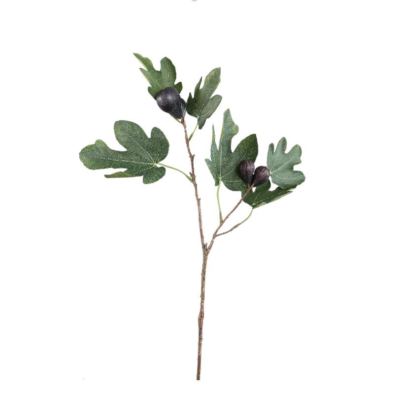 PTMD - Twig Plant Green fig spray with leaves