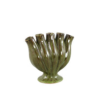 Afbeelding in Gallery-weergave laden, PTMD - Gylian Green tubes shaped ceramic vase M