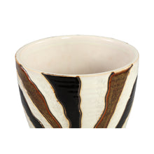 Afbeelding in Gallery-weergave laden, PTMD - Evelin round ceramic pot with lines L