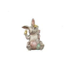 Afbeelding in Gallery-weergave laden, PTMD - Jardon Multicolor poly statue rabbit holding ducks