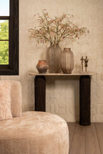 Afbeelding in Gallery-weergave laden, PTMD - Caruso Cream solid glass vase wavy swirl center S