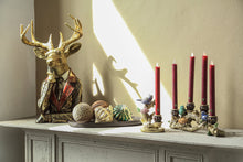 Afbeelding in Gallery-weergave laden, PTMD - Birdie Brown poly bird on a branch candle holder L