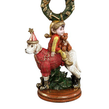 Afbeelding in Gallery-weergave laden, PTMD - Noel Red poly candle holder squirrel and dog