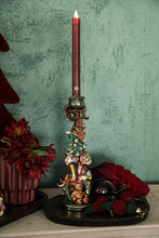 Afbeelding in Gallery-weergave laden, PTMD - Noel moss green poly candle holder dog and bear