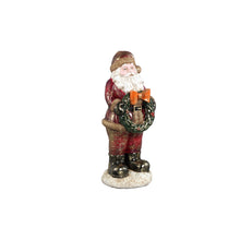 Afbeelding in Gallery-weergave laden, PTMD - Clause Red poly santa statue with wreath
