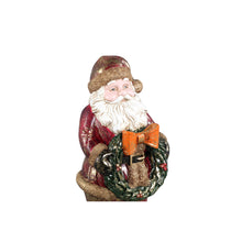 Afbeelding in Gallery-weergave laden, PTMD - Clause Red poly santa statue with wreath