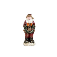 Afbeelding in Gallery-weergave laden, PTMD - Clause Red poly santa statue with wreath