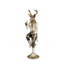 Afbeelding in Gallery-weergave laden, PTMD - Vixen Cream polyresin sitting reindeer statue