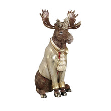 Afbeelding in Gallery-weergave laden, PTMD - Dasher Brown poly sitting royal moose statue