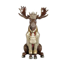 Afbeelding in Gallery-weergave laden, PTMD - Dasher Brown poly sitting royal moose statue