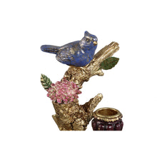 Afbeelding in Gallery-weergave laden, PTMD - Birdie Brown poly bird on a branch candle holder S