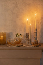 Afbeelding in Gallery-weergave laden, PTMD - Evin Amber glass round vase crackle ombre effect M