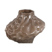 Afbeelding in Gallery-weergave laden, PTMD - Moises Taupe irregular dented glass vase L
