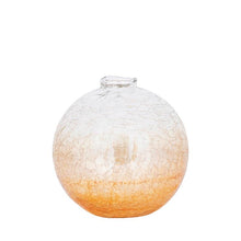 Afbeelding in Gallery-weergave laden, PTMD - Evin Amber glass round vase crackle ombre effect L