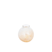 Afbeelding in Gallery-weergave laden, PTMD - Evin Amber glass round vase crackle ombre effect S