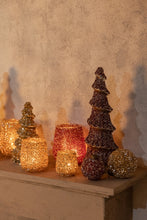 Afbeelding in Gallery-weergave laden, PTMD - Ingra Gold glass round tealight with beads