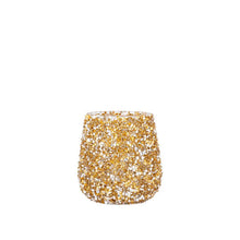 Afbeelding in Gallery-weergave laden, PTMD - Ingra Gold glass round tealight with beads
