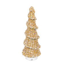 Afbeelding in Gallery-weergave laden, PTMD - Ingra Gold glass tree shaped statue with beads L