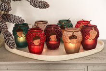 Afbeelding in Gallery-weergave laden, PTMD - Amith Beige Clear glass acorn tealight with felt