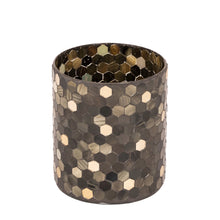 Afbeelding in Gallery-weergave laden, PTMD - Calep Dark Green mosaic glass tealight straight L