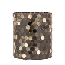 Afbeelding in Gallery-weergave laden, PTMD - Calep Dark Green mosaic glass tealight straight L