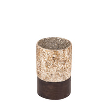 Afbeelding in Gallery-weergave laden, PTMD - Lucell Bronze mosaic glass stormlight wooden baseS