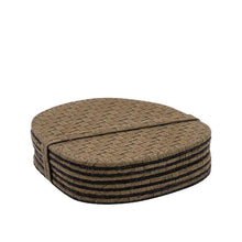 Afbeelding in Gallery-weergave laden, PTMD - Delcia Green vegan leather coaster organic S/6