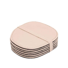 Afbeelding in Gallery-weergave laden, PTMD - Delcia Beige vegan leather coaster organic S/6