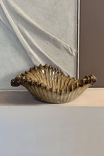 Afbeelding in Gallery-weergave laden, PTMD - Tarig Light Brown round ceramic ribbed wavy bowl