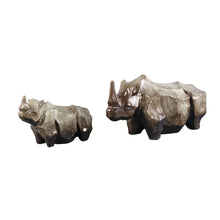 Afbeelding in Gallery-weergave laden, PTMD - Tarig Light Brown ceramic rhino ornament S