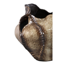 Afbeelding in Gallery-weergave laden, PTMD - Tarig Light Brown ceramic irregular dented vase S