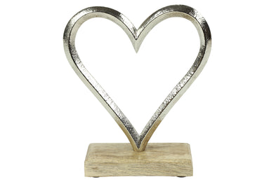 Ornament hart Carice L zilver