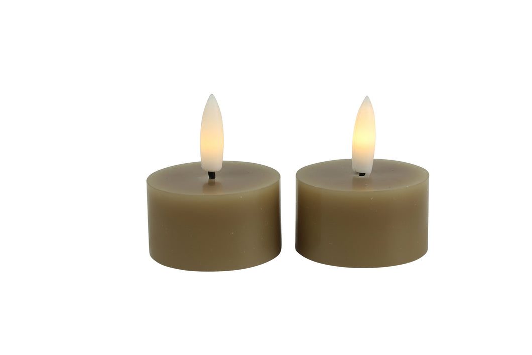 Theelicht rustiek Ø4CM LED ro Lyon s2 beige