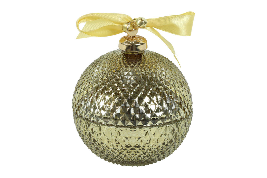 Kaars i/glas bal Chic goud