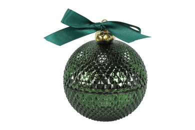 Kaars i/glas bal Chic groen