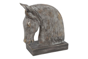 Paard decor d.bruin-L24,5B10,5H26CM