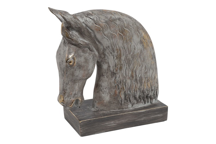 Paard decor d.bruin-L24,5B10,5H26CM