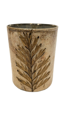 Mansion - Vase Leaf Mosaic White Copper Oxidised Daniya 10*10*13