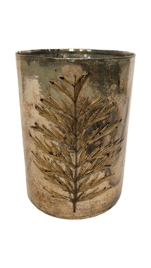 Mansion - Vase Leaf Mosaic White Copper Oxidised Daniya 14*14*20