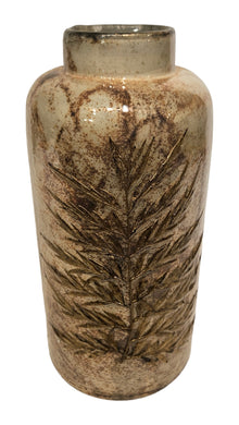 Mansion - Vase Leaf Mosaic White Copper Oxidised Ghisai 15*15*32