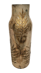 Mansion - Vase Leaf Mosaic White Copper Oxidised Ghisai 15*15*45